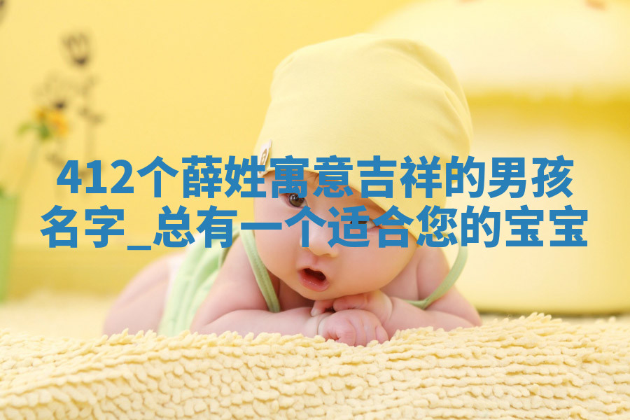 薛姓寓意吉祥的男孩名字