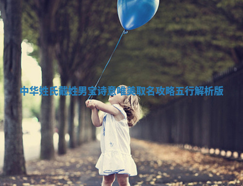 戴姓诗意唯美的男宝名字